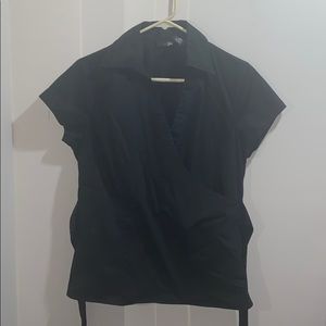 Faux wrap shirt. Size L.